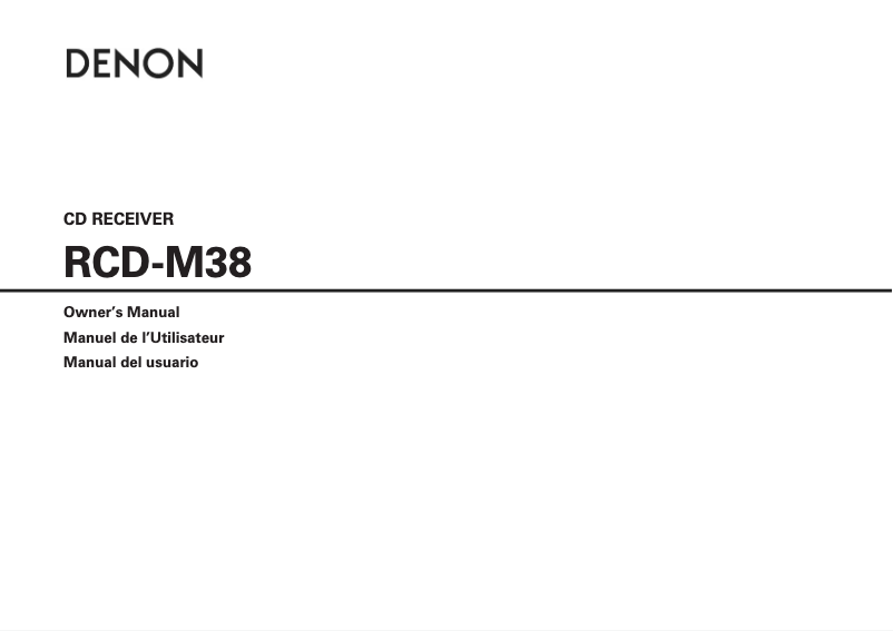 First page image of the manual for D-M38