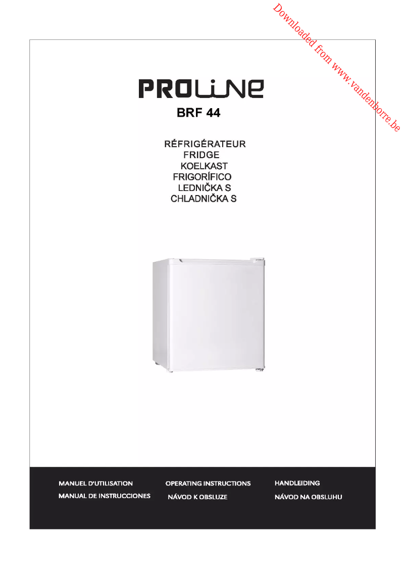 Page 1 of the manual User Manual Proline BRF44