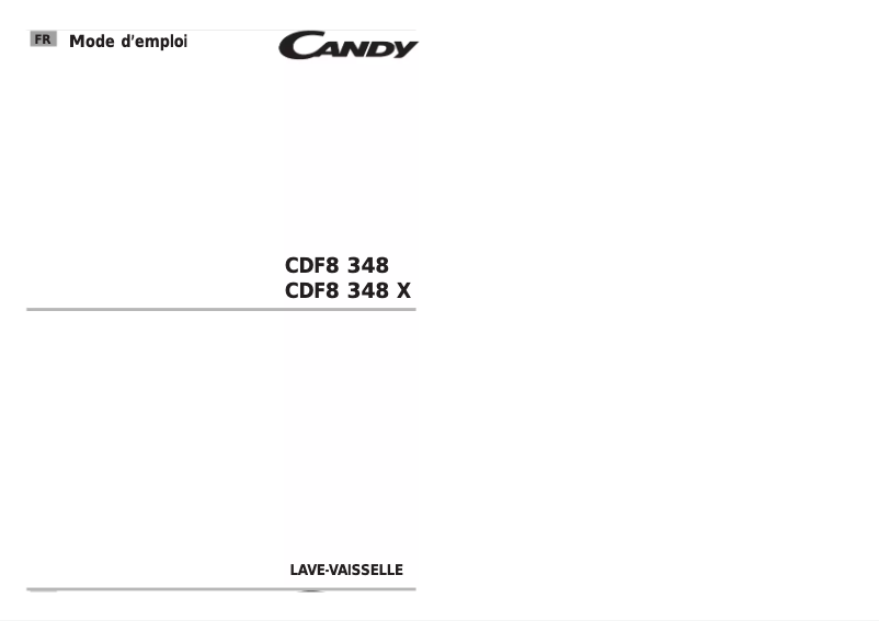 First page image of the manual for CDF8 348-47
