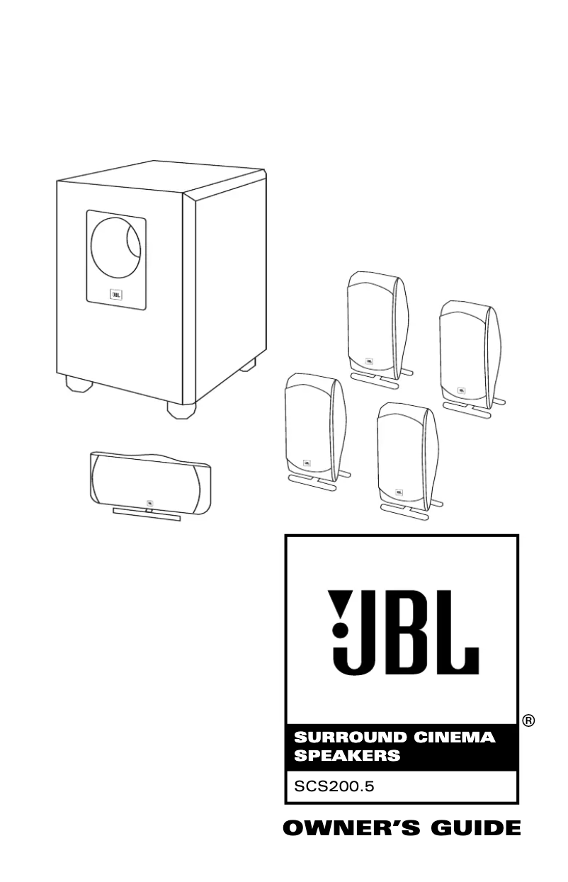 Page 1 of the manual User Manual JBL SCS-200.5BK