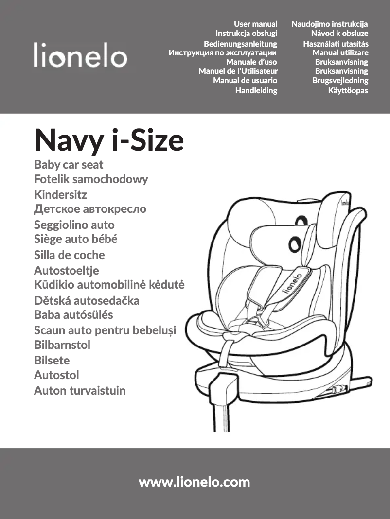 First page image of the manual for Navy i-Size