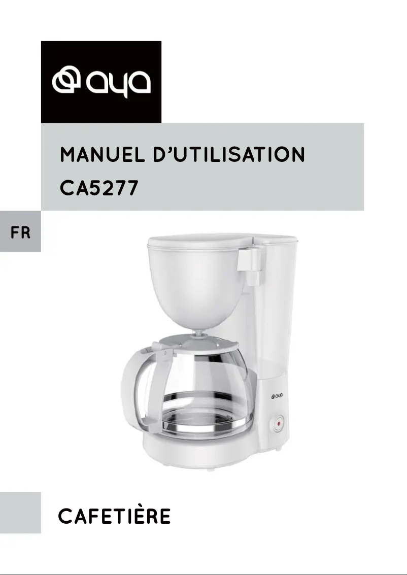 Page 1 of the manual User Manual AYA CA5277