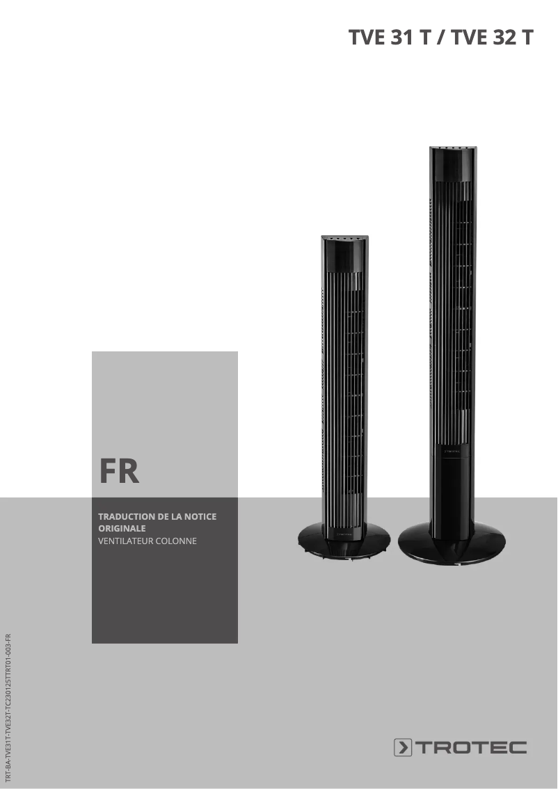 Page 1 of the manual User Manual Trotec TVE 32 T