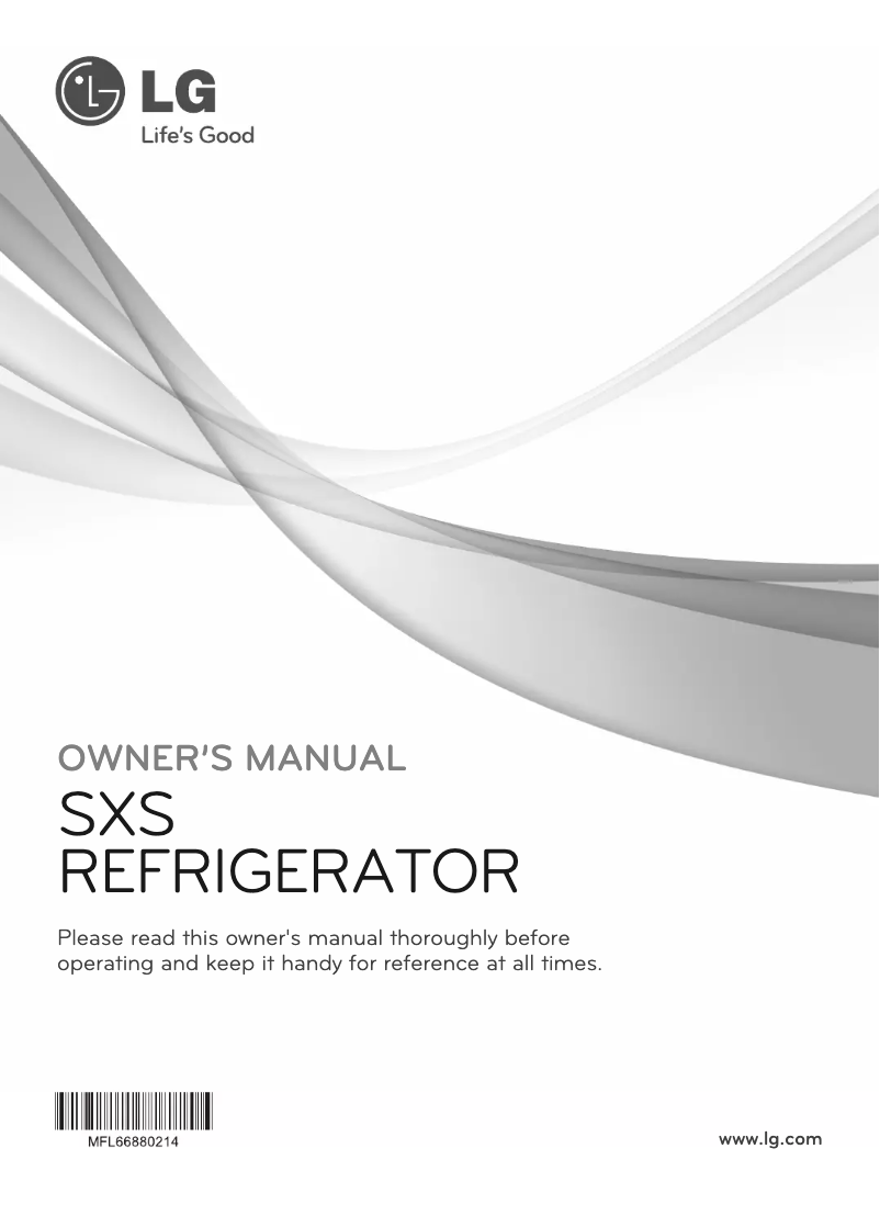 Page 1 of the manual User Manual LG GR-J287PGHV