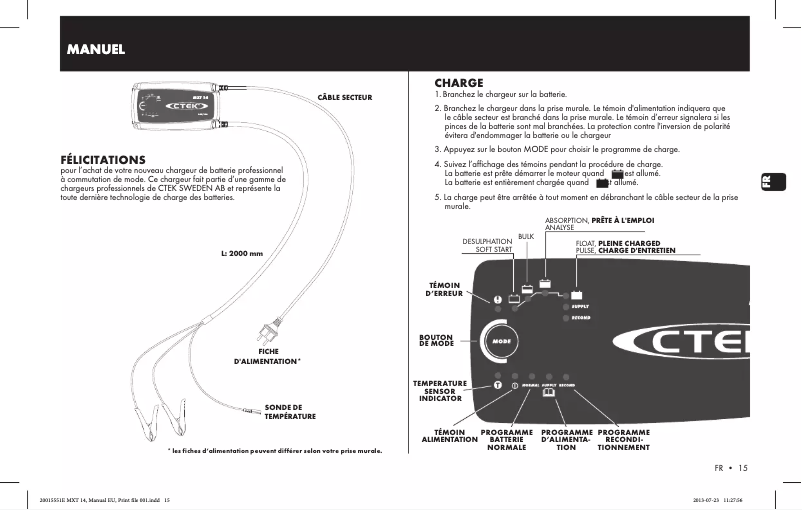 First page image of the manual for Multi XT 14