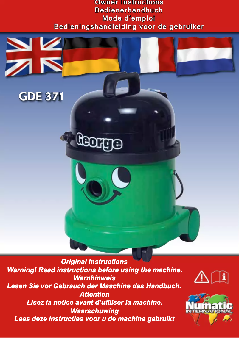 First page image of the manual for GEORGE GDE371-2