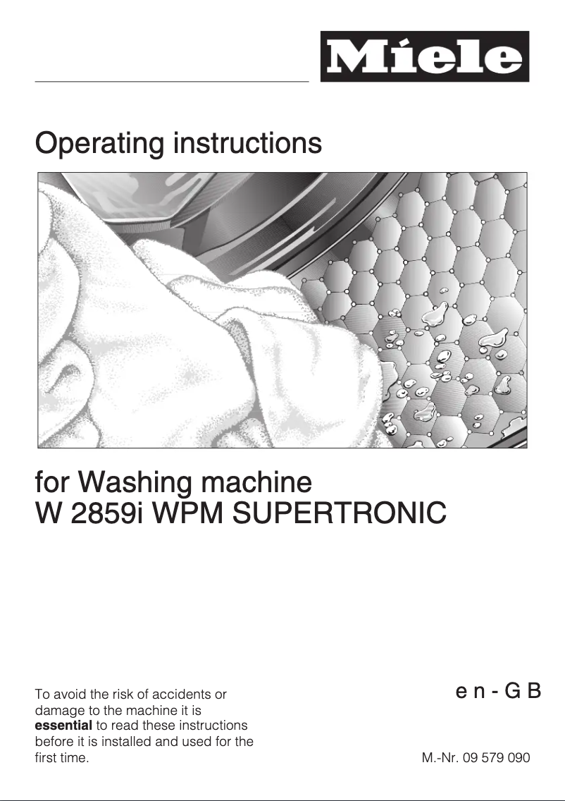 First page image of the manual for W 2859i WPM