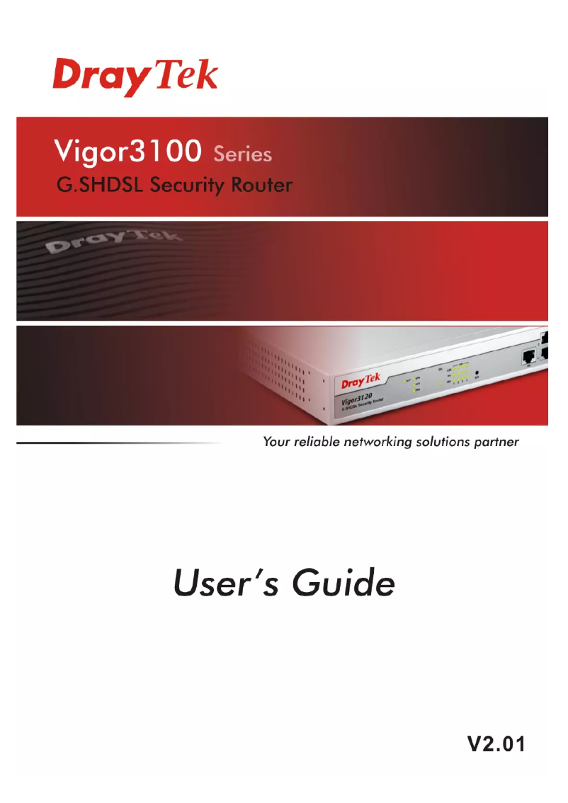 First page image of the manual for Vigor3100