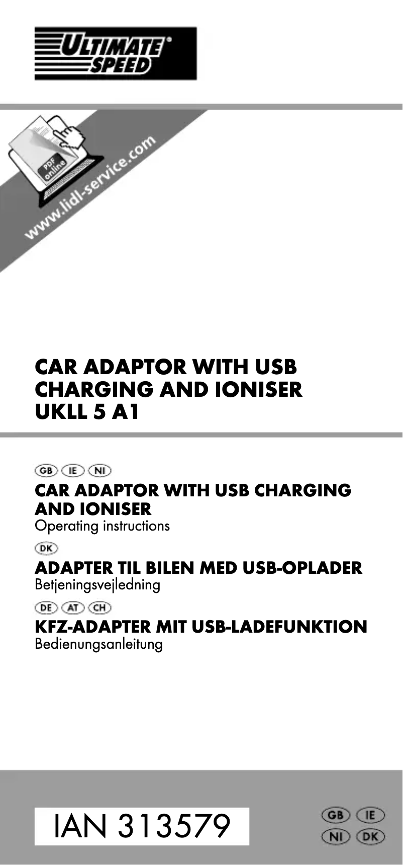 Image de la première page du manuel de l'appareil UKLL 5 A1