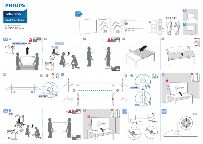 First page image of the manual for The One 43PUS8507