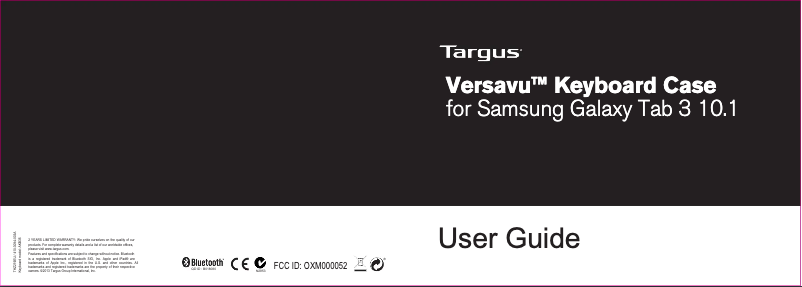 Page 1 de la notice Manuel utilisateur Targus THZ219UK