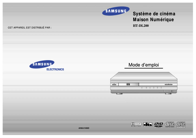 Page 1 of the manual User Manual Samsung HT-DL200