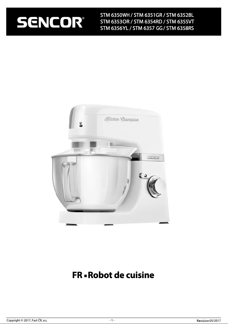 Page 1 of the manual User Manual Sencor STM 6350WH