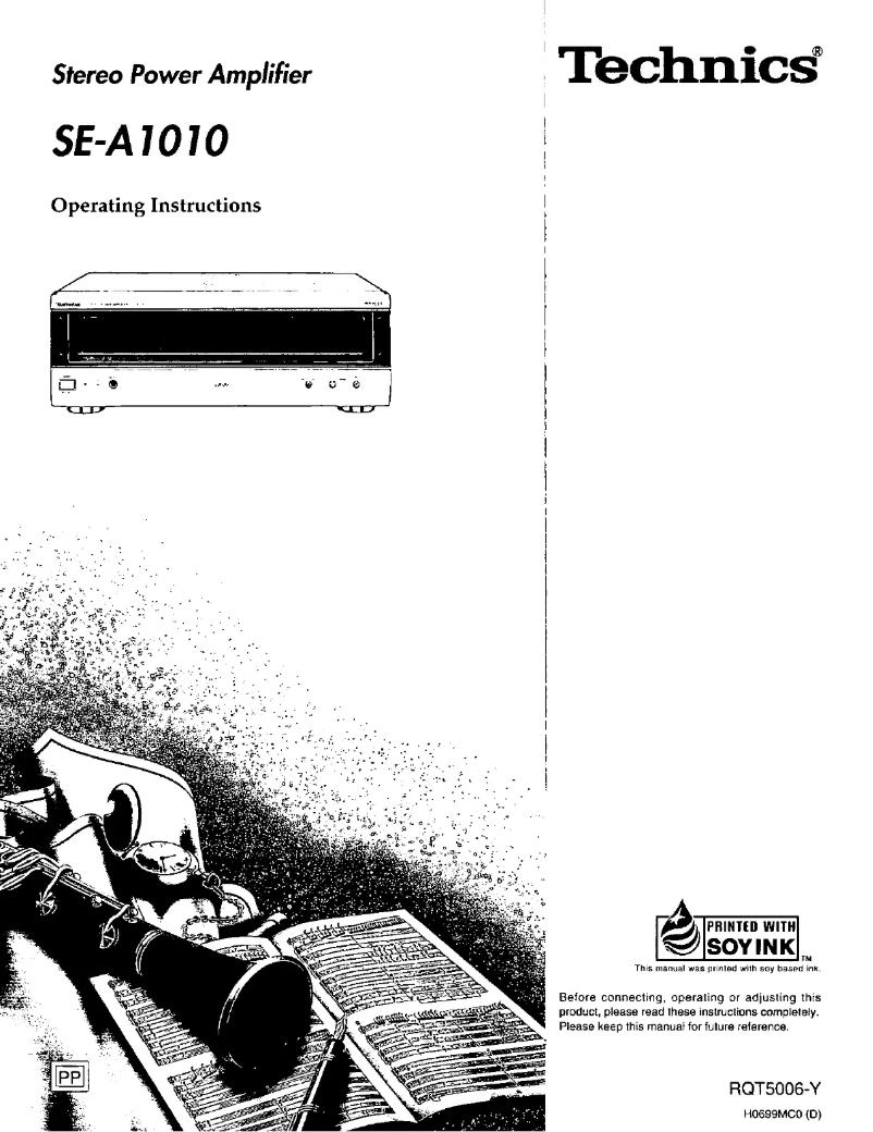 First page image of the manual for SE-A1010