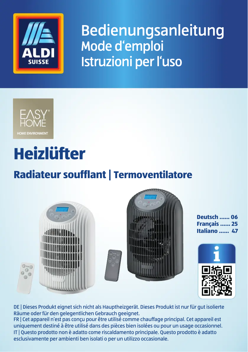 Page 1 of the manual User Manual Easy Home GT-HL-05