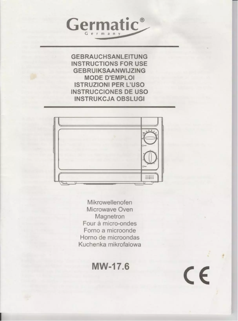 Page 1 of the manual User Manual Germatic MW-17.6