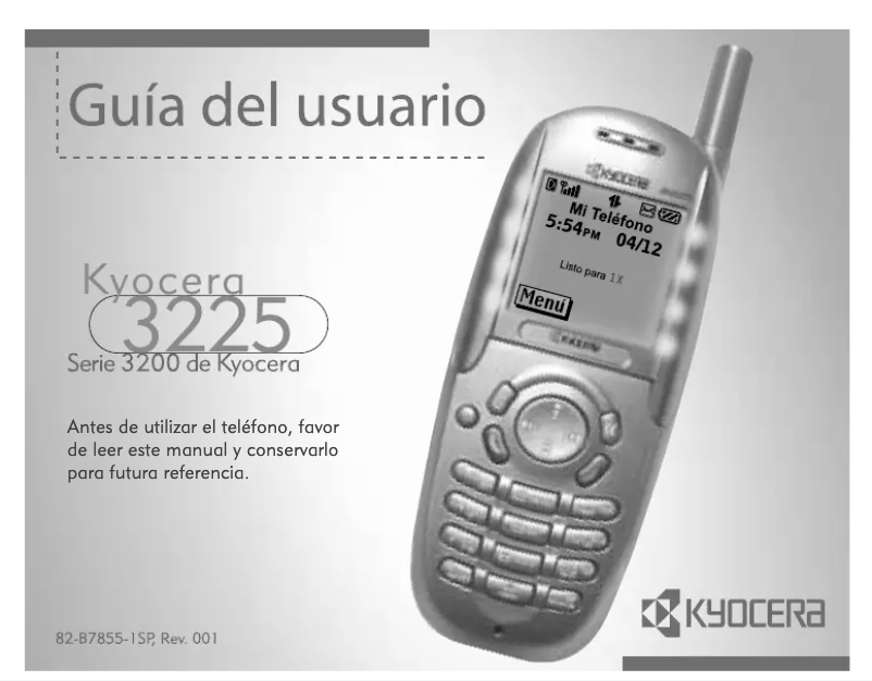 First page image of the manual for 3225