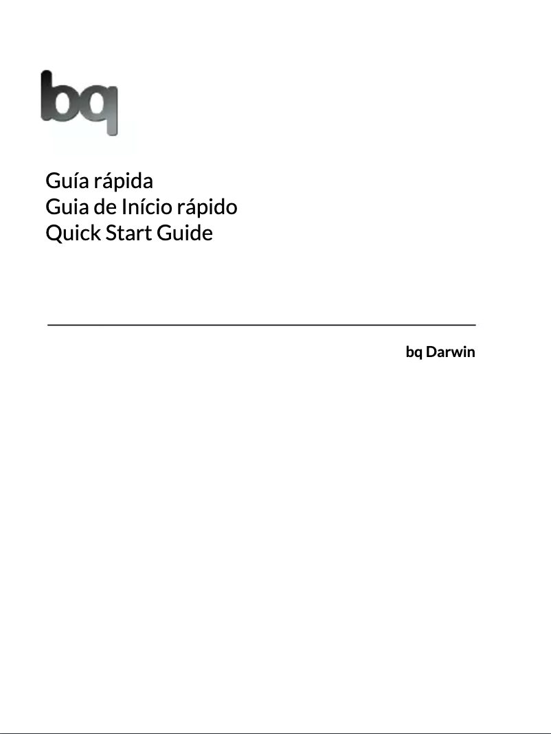 Page 1 de la notice Manuel utilisateur bq Darwin