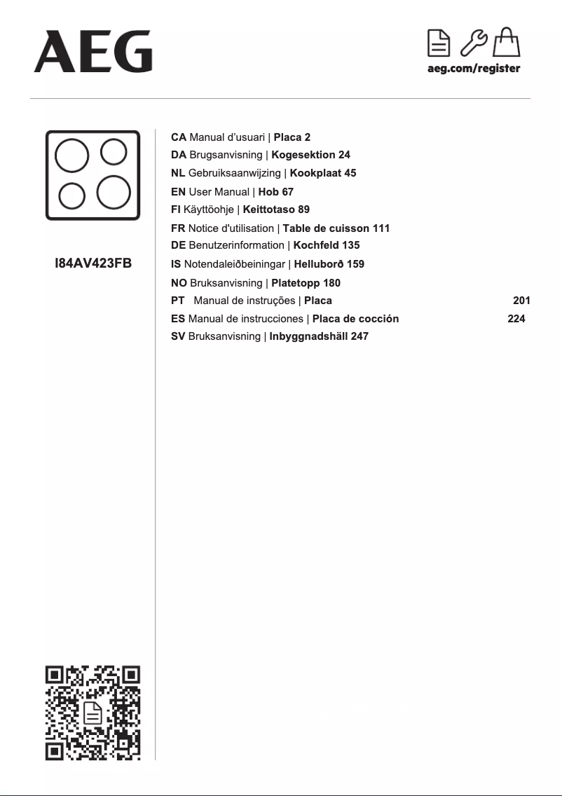 First page image of the manual for I84AV423FB