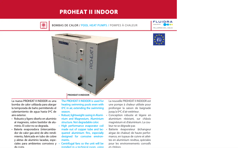 First page image of the manual for Proheat II