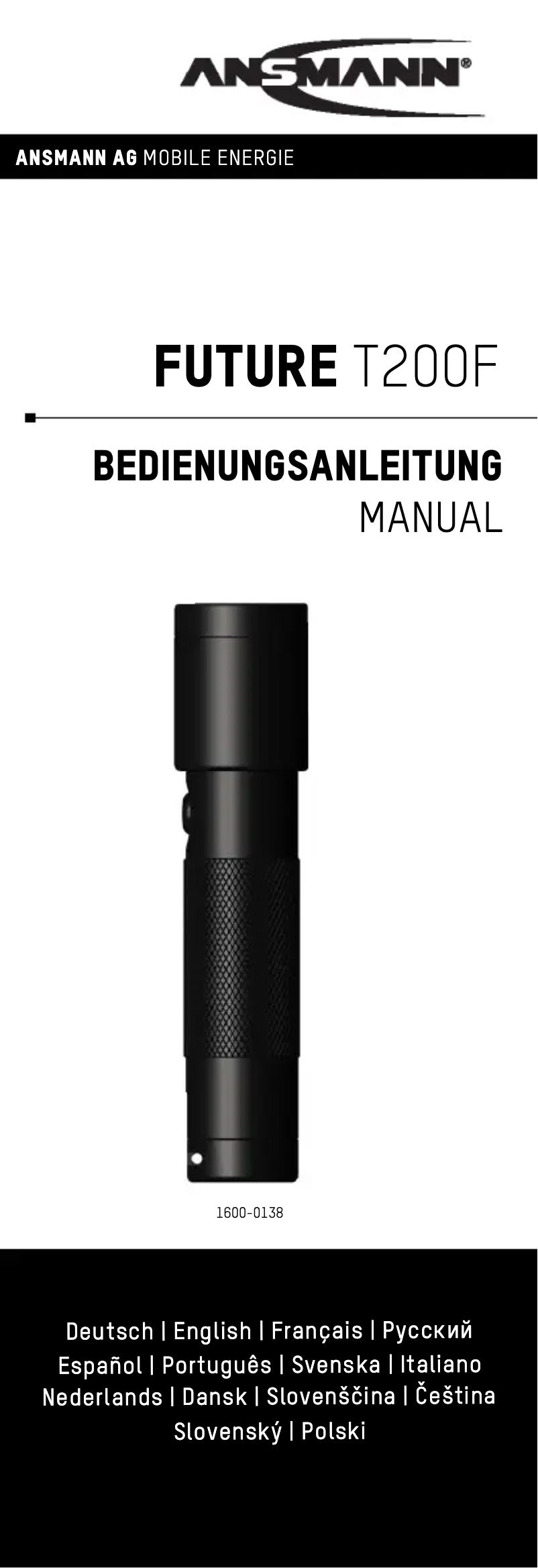 First page image of the manual for Future T200F