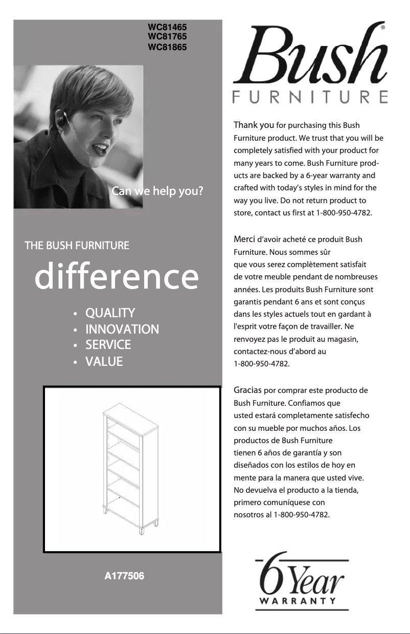 Page 1 of the manual User Manual Bush WC81765
