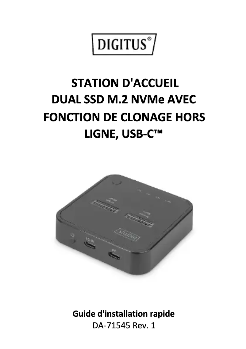 Page 1 of the manual User Manual Digitus DA-71545