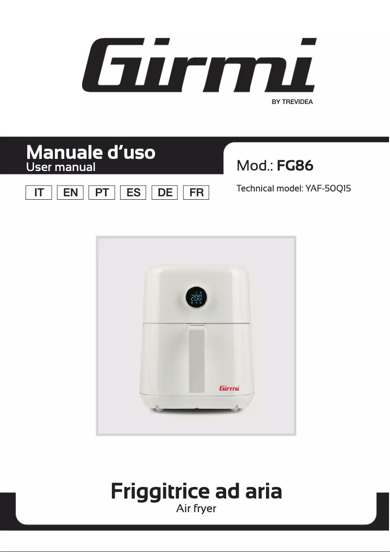 Page 1 de la notice Manuel utilisateur Girmi FG86