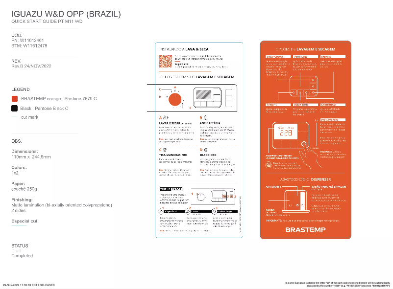 Page 1 of the manual User Manual Brastemp BNO10AS