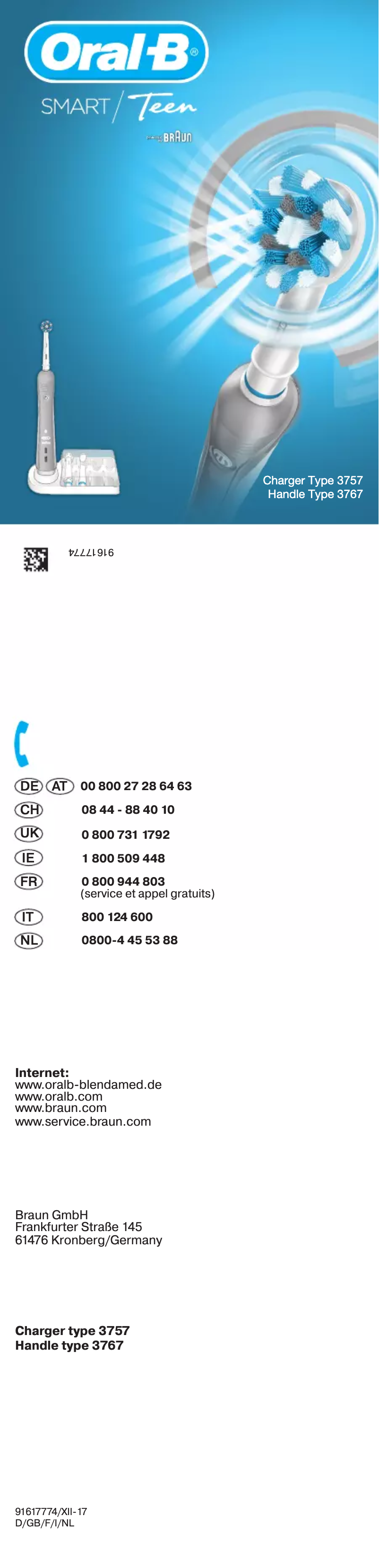 Page 1 of the manual User Manual Oral-B Smart 4000S