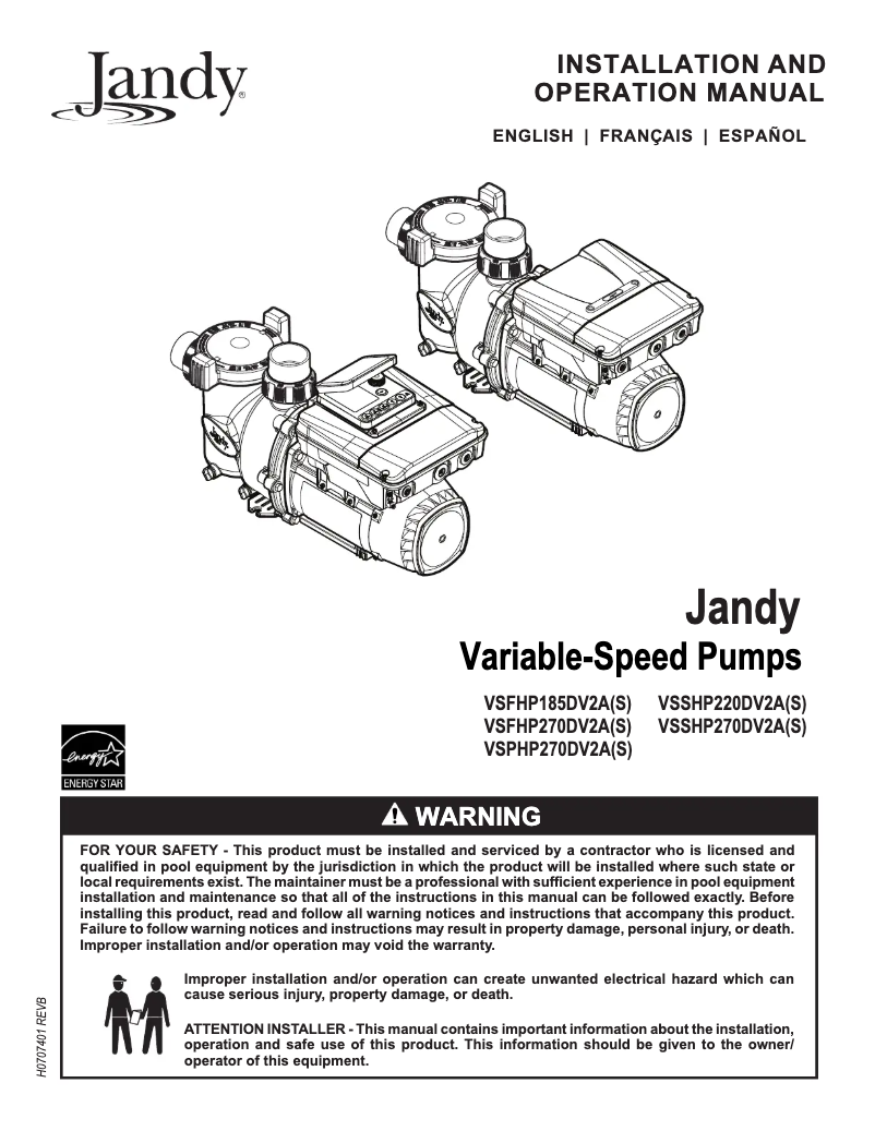 Page 1 of the manual User Manual JANDY VSFHP270DV2AS