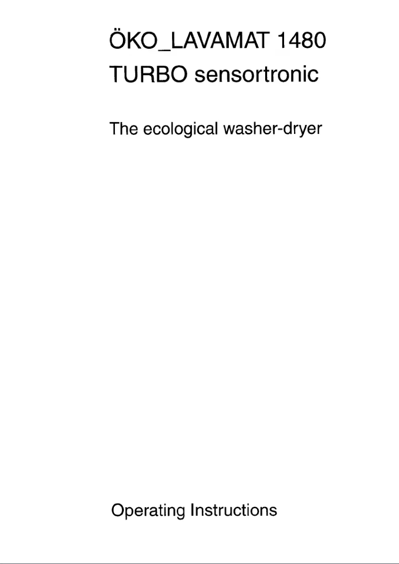 First page image of the manual for Lavamat 1480