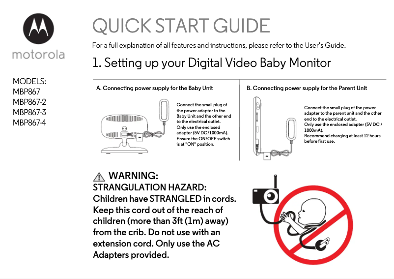 First page image of the manual for MBP867-4