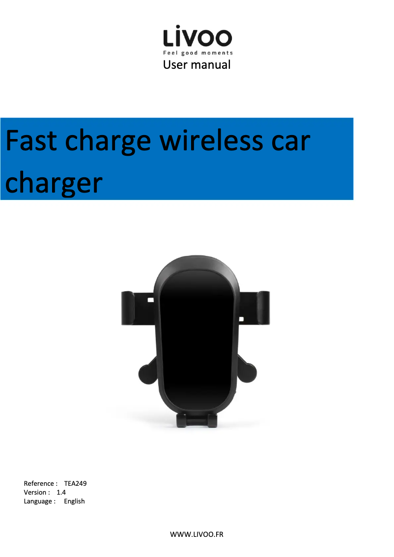 First page image of the manual for TEA249