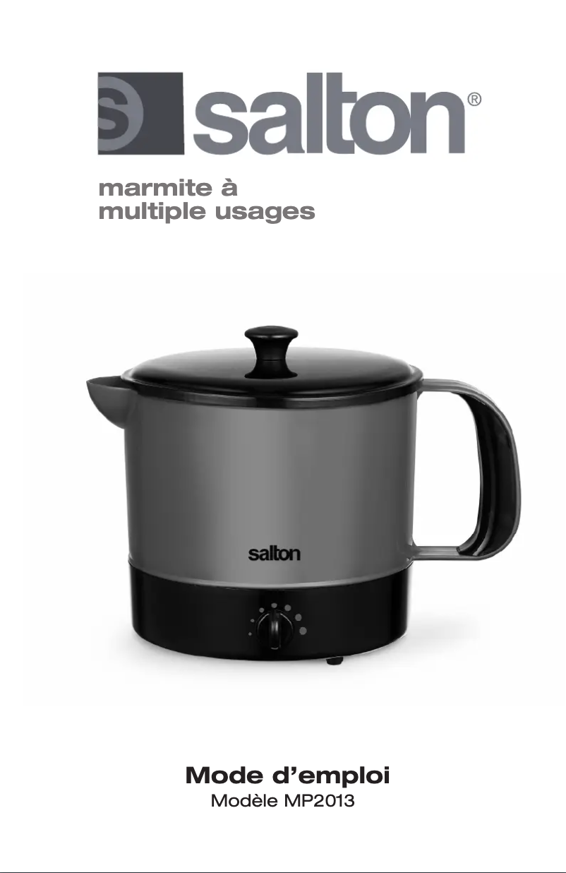 Page 1 of the manual User Manual Salton MP2013