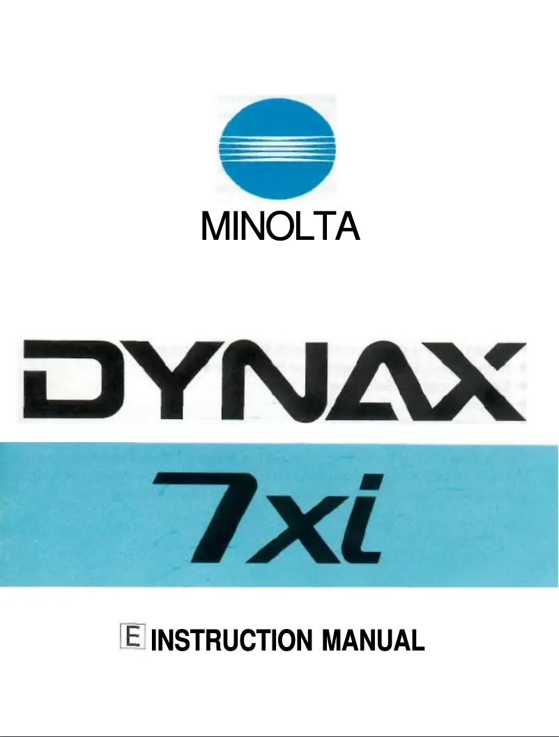 First page image of the manual for Dynax 7Xi