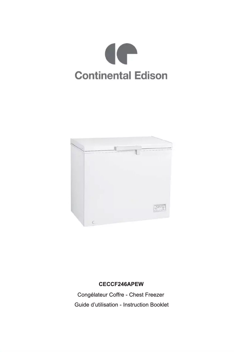 Page 1 of the manual User Manual Continental Edison CECCF246APEW
