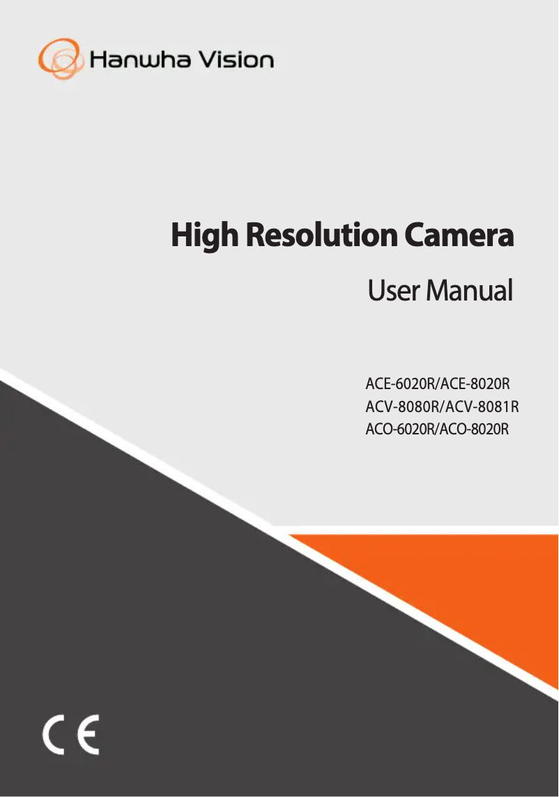 First page image of the manual for ACE-8020R