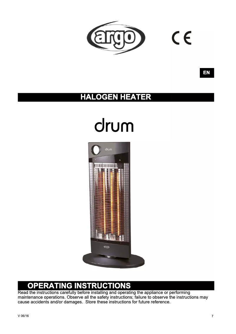 First page image of the manual for Drum