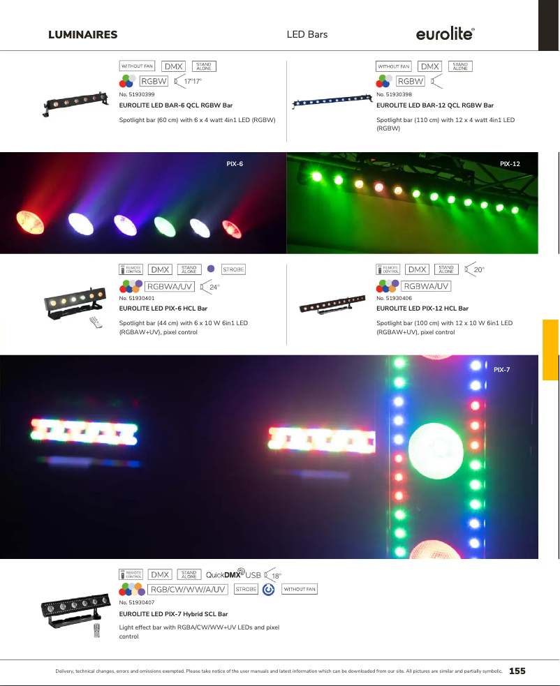 Page 1 of the manual Catalogue Eurolite LED PIX-12