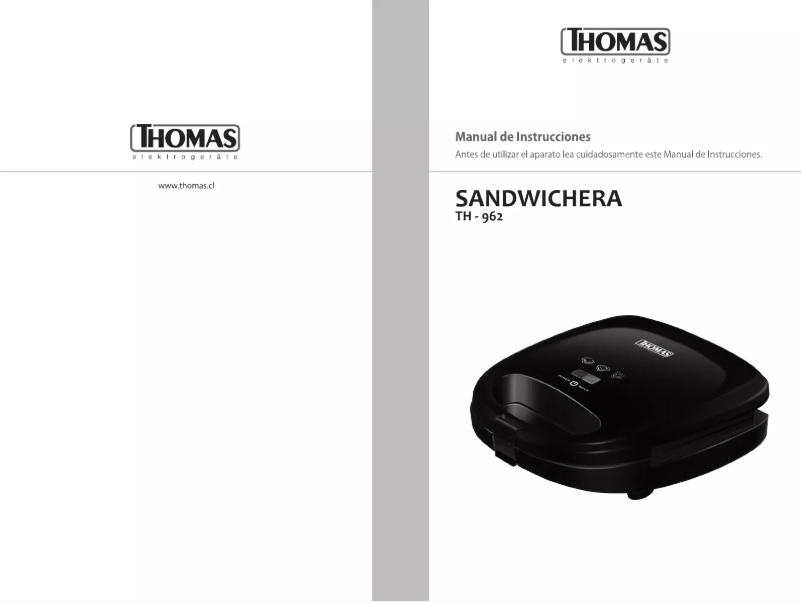 First page image of the manual for TH-962