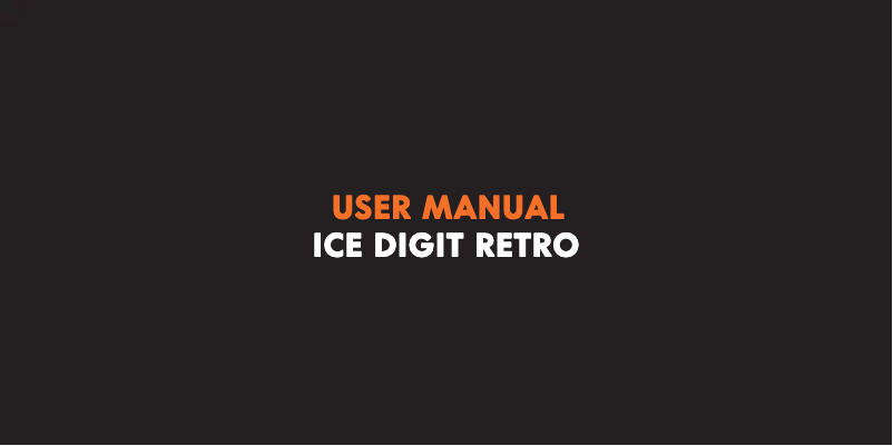 Page 1 of the manual User Manual ICE Watch Digit Retro