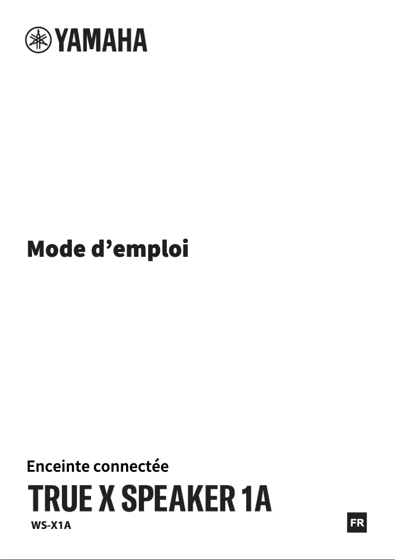 Page 1 of the manual User Manual Yamaha True X Speaker 1A WS-X1A