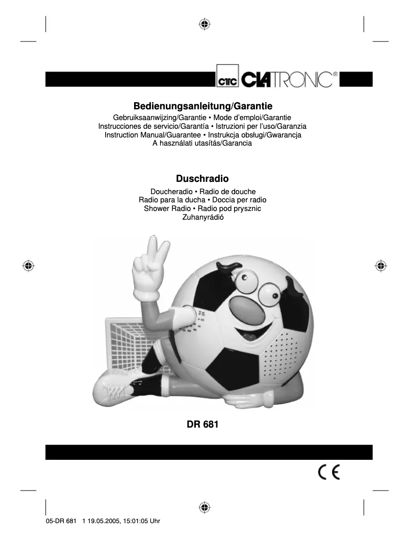 Page 1 of the manual User Manual Clatronic DR 681