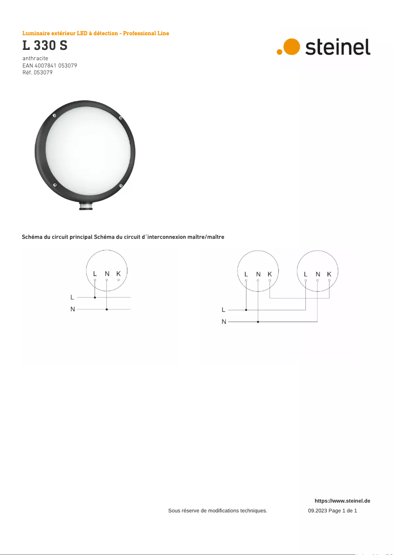 Image de la première page du manuel de l'appareil L 330 S