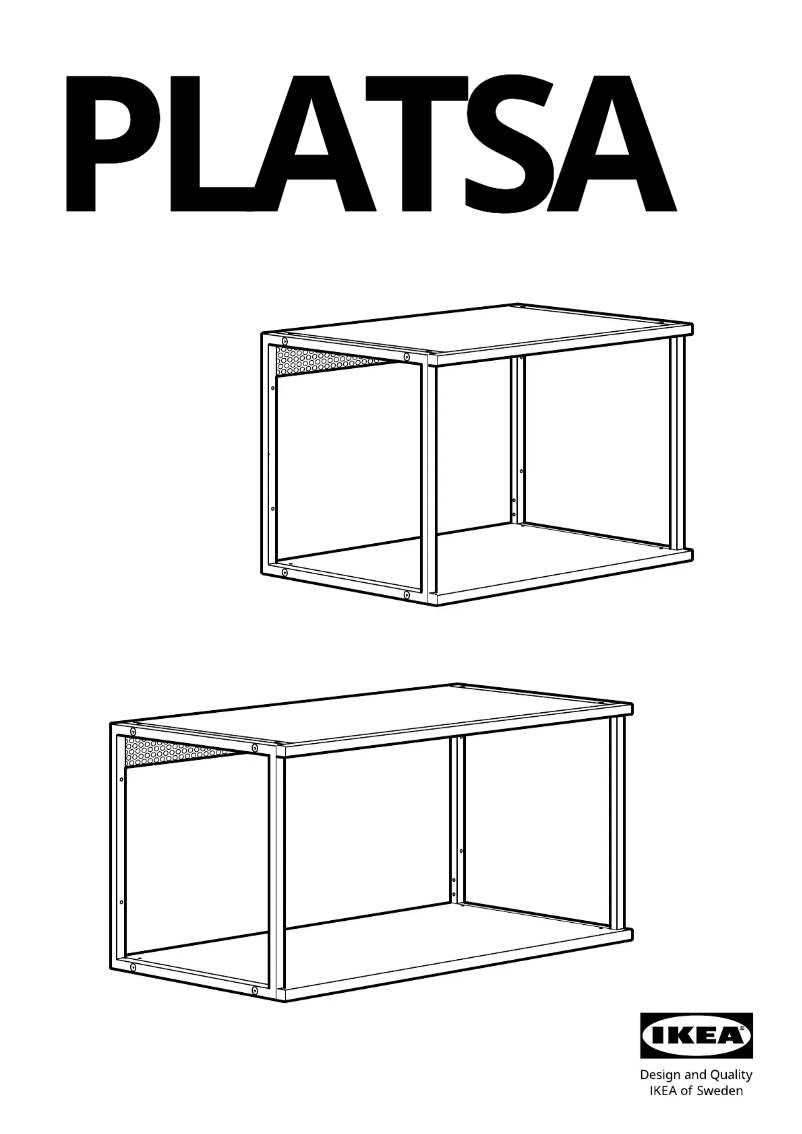 First page image of the manual for PLATSA 104.525.48