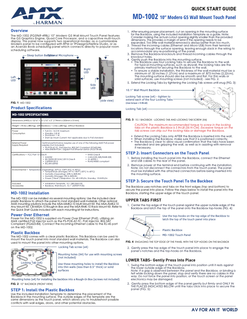 First page image of the manual for MD-1002