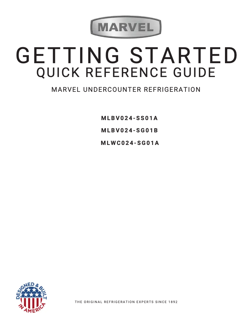 First page image of the manual for MLBV024SS01A