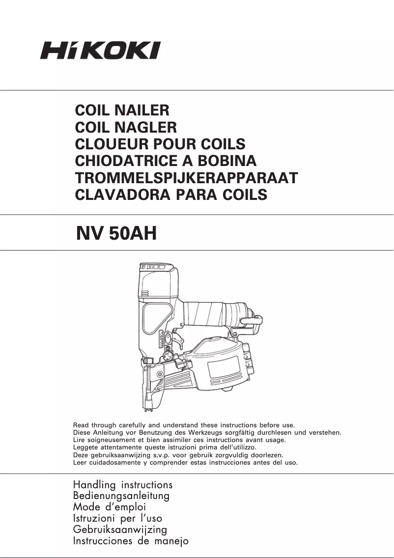 Page 1 of the manual User Manual HiKOKI NV50AH