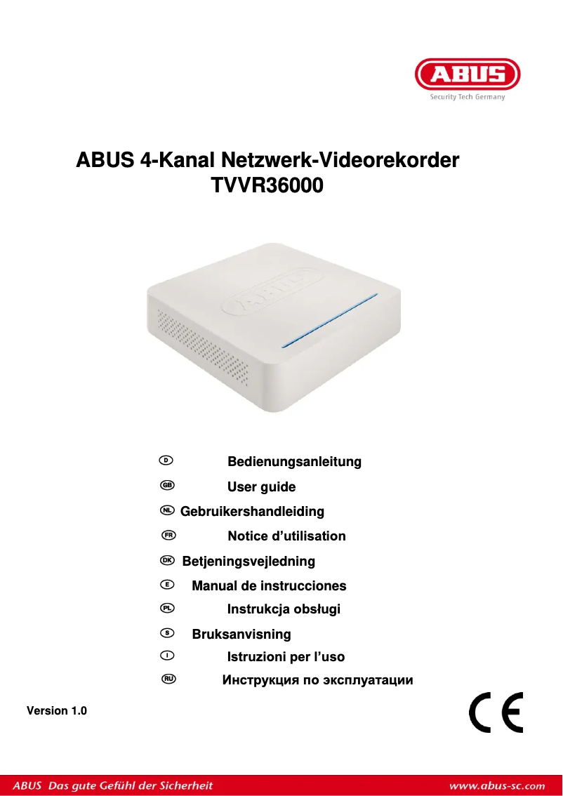 Image de la première page du manuel de l'appareil TVVR36100